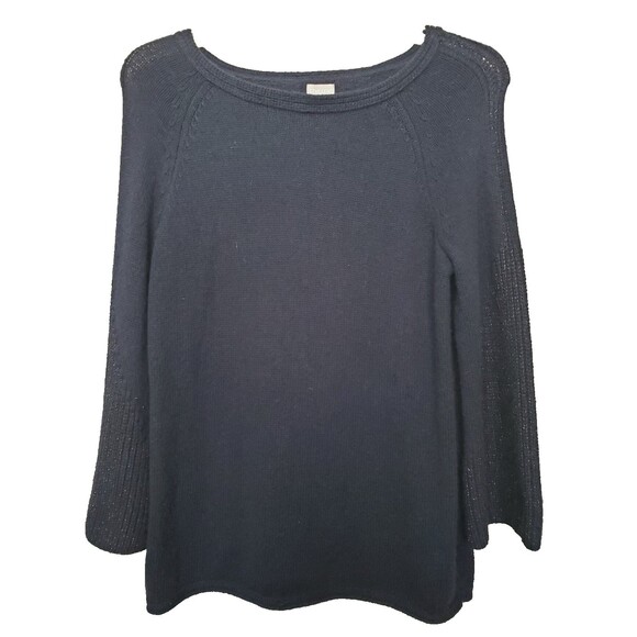 Chico's Sweaters - Chico's Wool/Cashmere Blend Boat Neck Flared Glitter Sleeve Sweater Size 2 Large